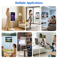32 Inch Portable TV Rechargeable LCD Smart Display with Camera Wireless1080P Stand Mobile Tv Follow by Me Lcd Monitor on Wheels