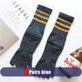 Pairs Man Toe Sport Socks Short Cotton Striped Colorful | SAMAG