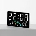 Digital Clock With Wide Screen Wall-mounted And Multi-function Desk Alarm Clock, With Date, Alarm, Thermometer, Hygrometer Clock