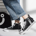 Design Sense High Top Canvas Shoes 2023 Autumn New Versatile Board Shoes Simple Side Zipper Women's Shoes Woman Designer Shoes