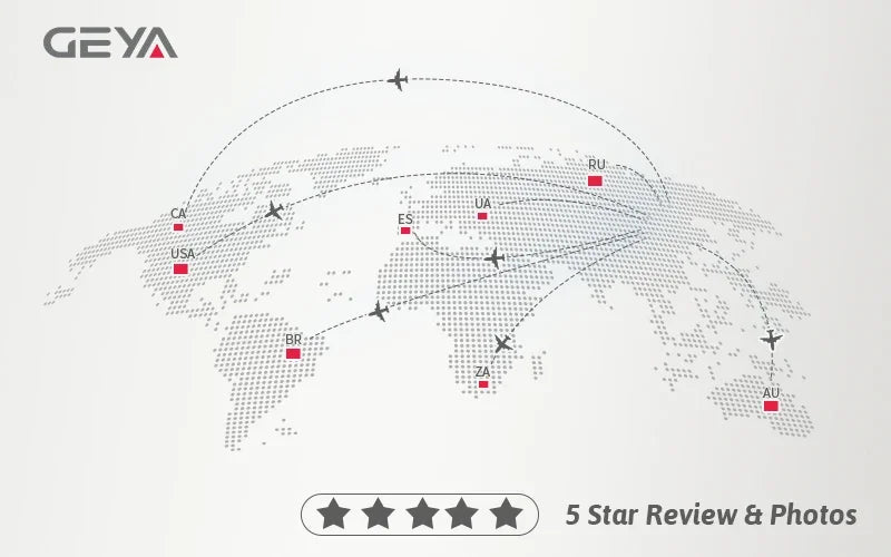 GEYA Din Rail Adjustable Over Voltage Under Voltage Protection Device 40A 63A 80A 220VAC Digital Display Voltage Protector