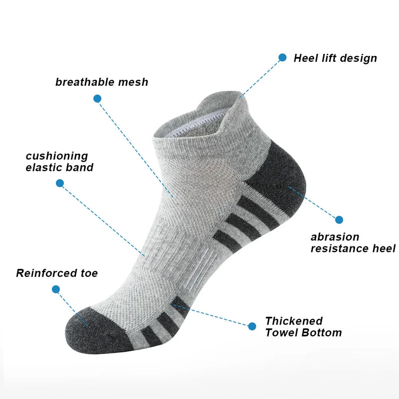 Pairs Ankle Athletic Running Socks Breathable Cotton | SAMAG