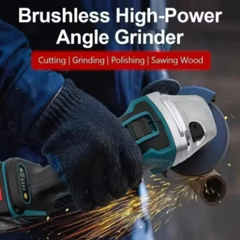 Makita DGA404 4 - Speed Brushless Angle Grinder 18V LXT Cordless Power Tool for 100mm/125mm Cutting - View 2 | SAMAG