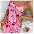 Ladies Sexy Sling Nightgown Nightdress Women's Sexy Lingerie Silk Satin Sleepwear Floral Pinting Nightwear Homewear Mini Dress