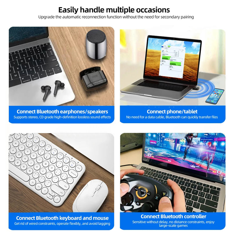 KEBIDUMEI 900Mbps WiFi USB Adapter Bluetooth5.4 Receiver 2.4G/5Ghz Wi - Fi Dongle 802.11AC Powerful - Visuel 6 | SAMAG