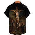 God Jesus Mary Hawaiian Shirts For Men's Crucified | SAMAG
