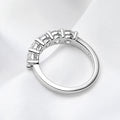 Smyoue White Gold D Color 4mm Moissanite Ring for Women 1.5CTTW Stone Match Diamond Wedding Band Bride S925 Sterling Silver