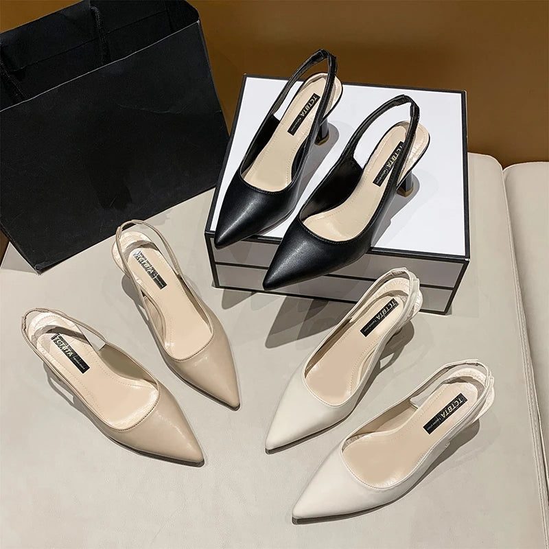 2024 Summer Casual Fashion Pointed Toe Stiletto Sandals New Sexy Elegant Banquet Comfortable High Heels Women's Shoes NO:001