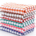 6PCS Cotton Kitchen Tea Towels Absorbent Lint Free Catering Restaurant Cloth Dish Towels Cleaning Cloth Kitchen Cleaning Towel