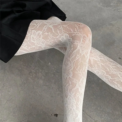 Lolita Sweet Girls Punk Style Floral Tights Colorful | SAMAG