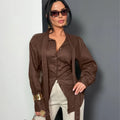Women's 100% Cotton Floating Ribbon Back Lace Up Cardigan - View 6 | SAMAG