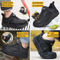 Wide Toe Work Safety Shoes Men Indestructible Steel Toe Shoes Breathable Security Work Sneakers Protective Safety Boots