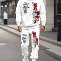 The new men's hoodie set for Spring and Autumn features a casual fashionable and comfortable 3D letter - View 2 | SAMAG