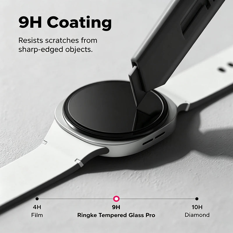 Tempered Glass Screen Protector For Samsung Galaxy Watch 8/9 40mm 44mm Ultra/ 2 47mm With Alignment Tool - Visuel 4 | SAMAG