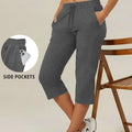 Women's Capri Yoga Pants Loose Soft Drawstring Workout - View 7 | SAMAG
