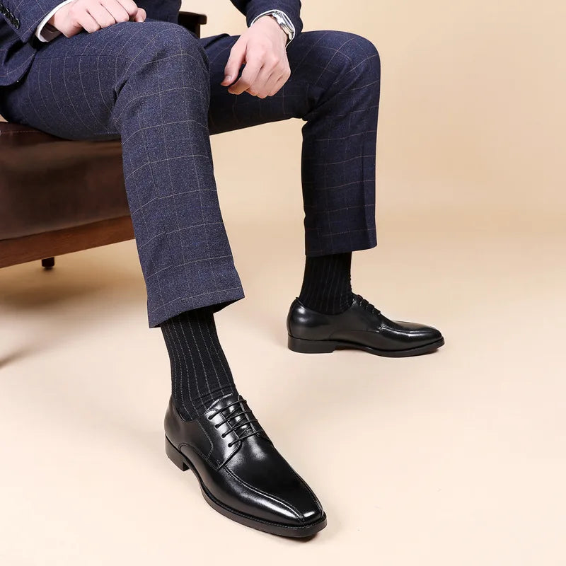 High Quality Handmade Oxford Dress Shoes Men PU Leather Suit Shoes Footwear Wedding Formal Italian Shoes Hot