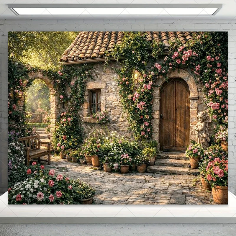 Garden Flower Windows Backdrops Indoor Floral Window Adult Birthday Party Decor Background Photography Studio Supplies Banner