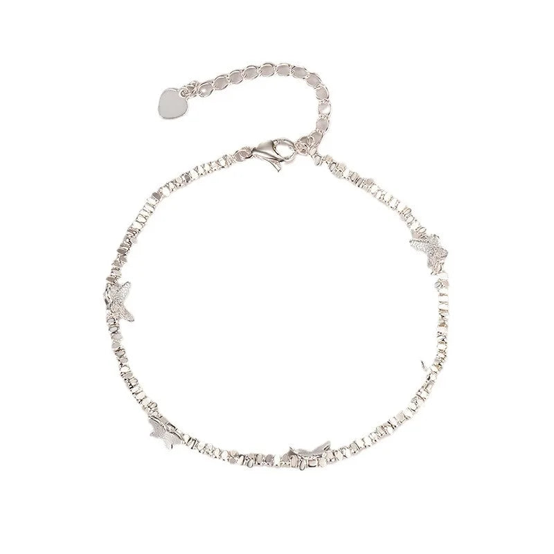 VENTFILLE 925 Sterling Silver Butterfly Bracelet for Girl Bead String Design Insect Fashion Versatile - Visuel 5 | SAMAG