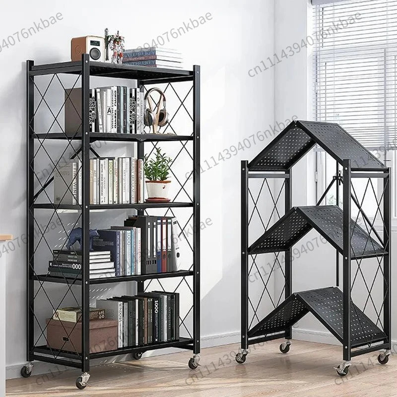 Tool - Free Foldable Microwave Storage Shelving, Removable Multi - Layer Kitchen Organizer Rack for Counter - View 4 | SAMAG