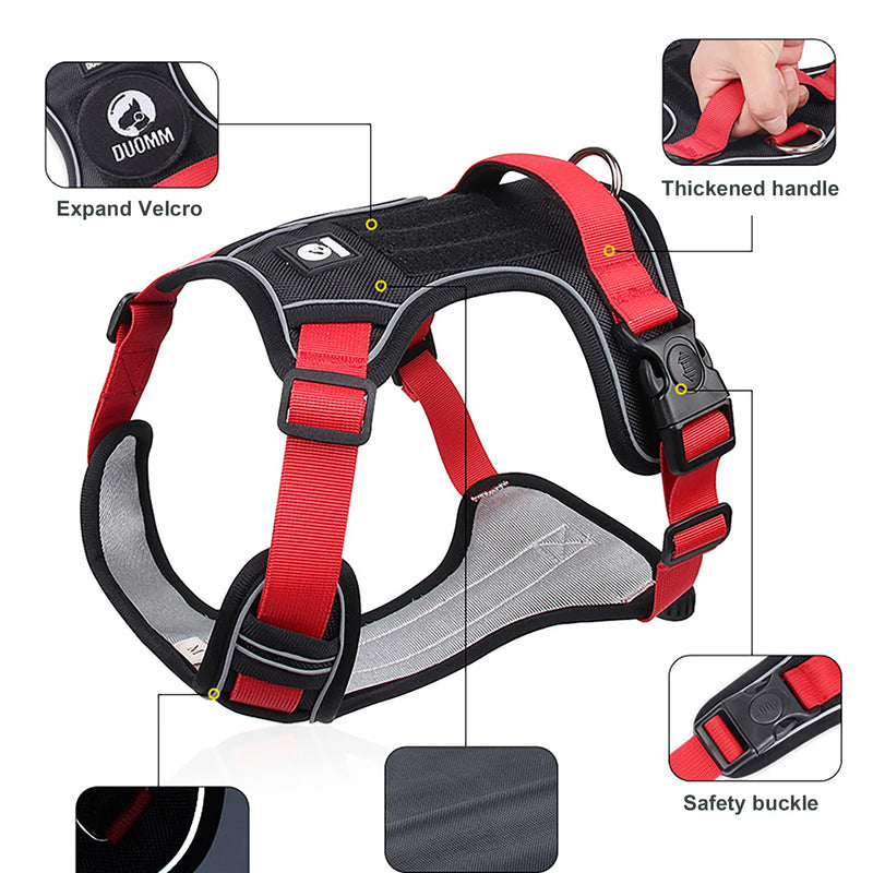 Dog Harness Reflective Midium Large Dogs Tactical Vest Big 1680D Waterproof Oxford Cloth Dog Harnesses Pet Accessoires Supplies