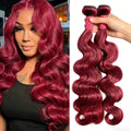 14A 99J Burgundy Body Wave Bundles Human Hair Brazilian Unprocessed 30 36 Inch Virgin Weave Raw Hair 98% Human Hair Bundles Extensions