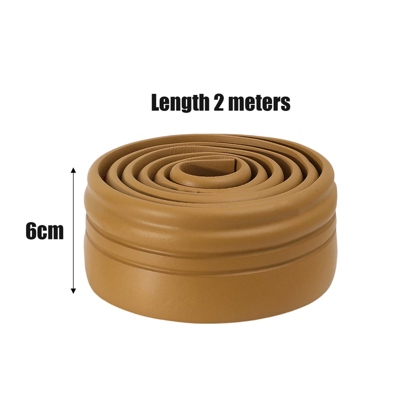 Waterproof Enclosure Wall Sticker 10/2M Self-Adhesive Skirting Line With Anti-Collision Design Wall Corner Decoration Stickers