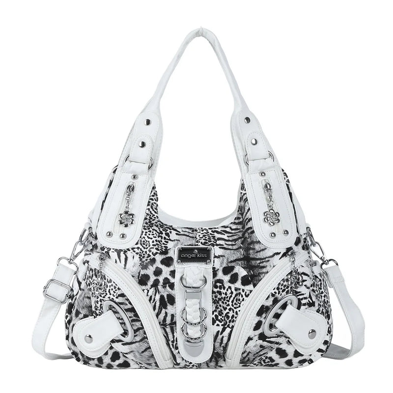 Women Handbags Fashion Leopard Shoulder Bag Large Tote Top-handle Shopping Pack Multifunctional Satchel Lady Hobos  Big Purse