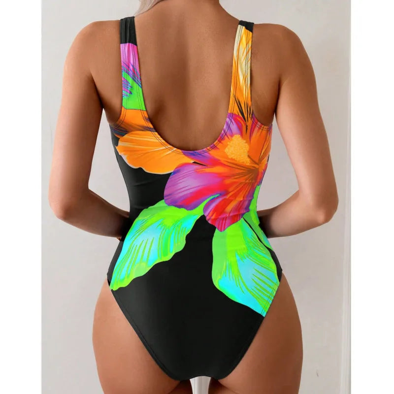 Summer Print Sexy One-Piece Swimsuits Closed Women Swimwear Push Up Swimming Wear Body Bathing Suits Beachwear Pool Bather 2026