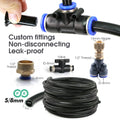 110-220V Power Supply self-priming Pump Spray Kit  for Greenhouse Garden 8mm PE Hose Brass Nozzle Automatic Misting Cool System