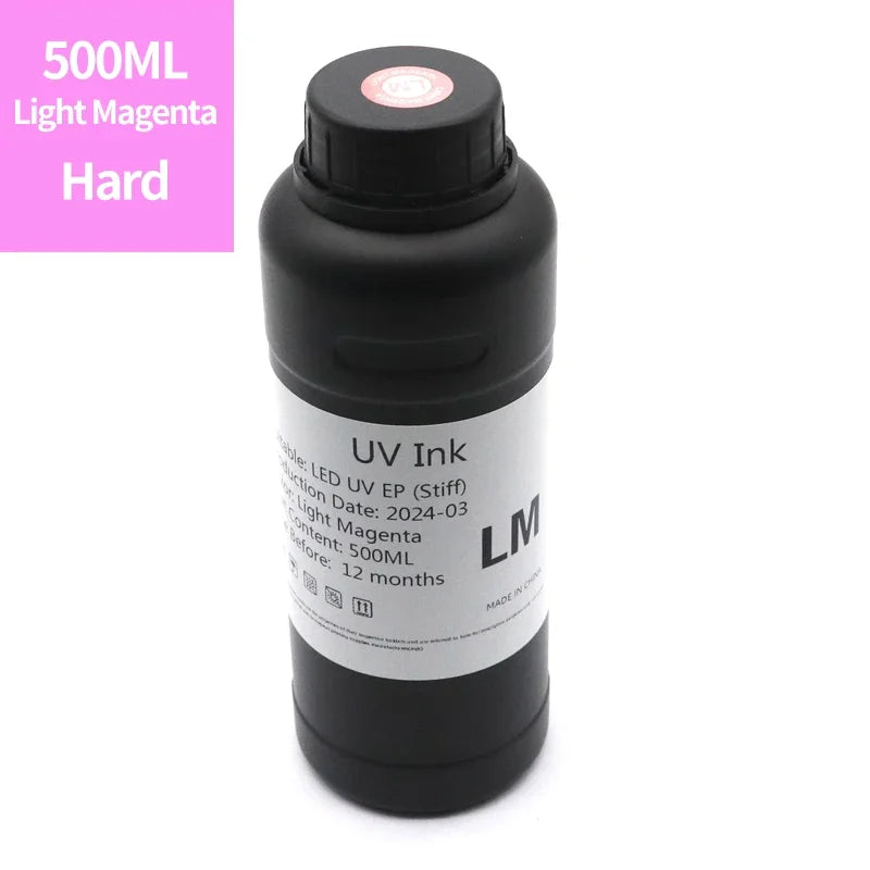 DAT 500ML UV Ink LED Ink Compatible For Epson i3200 i1600 XP600 L800 L805 L1800 TX800 1390 DX5 DX7 printhead UV Flatbed UV Ink