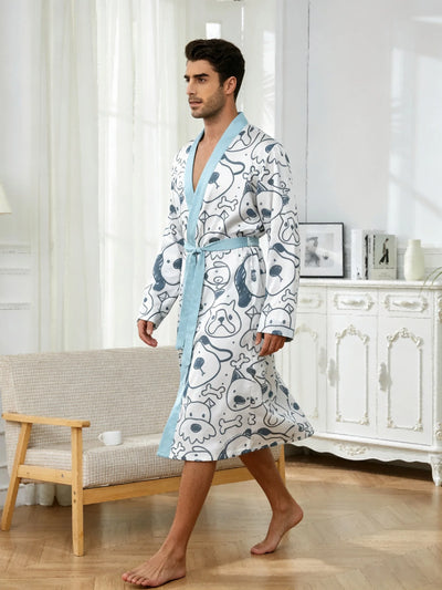 Men's lightweight quick-drying pajama bathrobe - 3D | SAMAG
