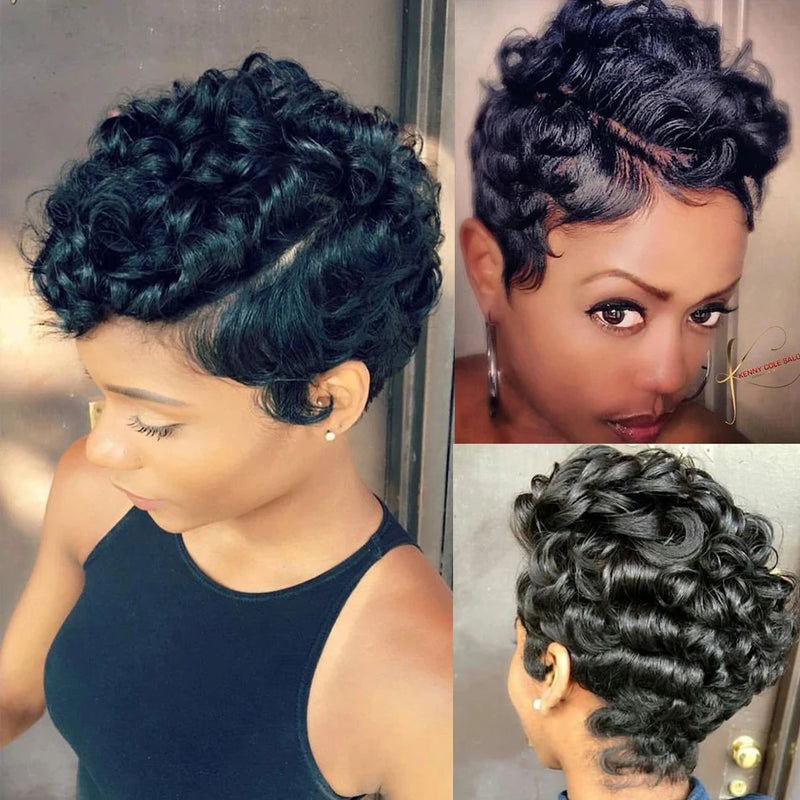 613 Blonde Pixie Cut Short Bob Loose Wave Human Hair Wigs Chocolate Brown Short Bob 13x4 Transparent Lace Front Wigs Preplucked