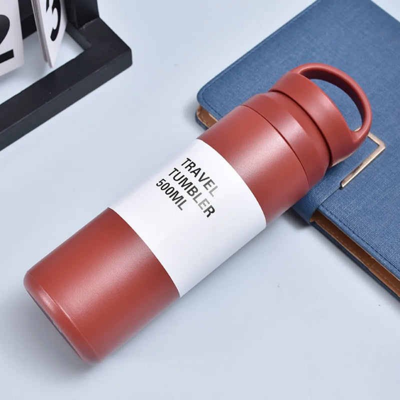 Travel Tumbler Thermos Mug 500ML Stainless Steel Double Wall Tea Coffee Vacuum Flask