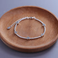 VENTFILLE 925 Sterling Silver Zircon Love Heart Bracelet For Women Bowknot Stars Bead Snake Bone Chain - Visuel 18 | SAMAG