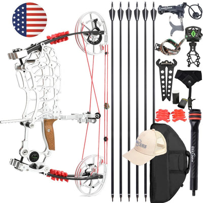 30 - 70lbs Compound Bow Adjustable Dual - Purpose 80% Let - off | SAMAG