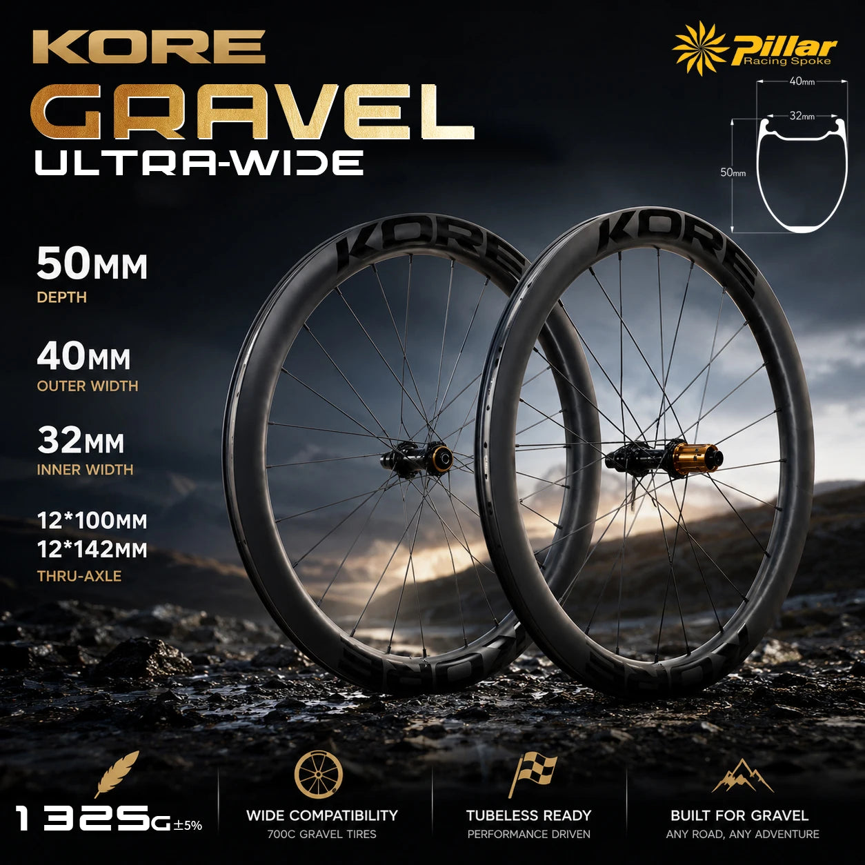Carbon Fiber Wheelset Disc Brake for Gravel-Bike Wheels Engagement Ratchet Lightweight Bike Wheels