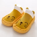 Baby Shoes Cotton Floor Socks Shoes Cartoon Cute Baby First Walkers Toddler Shoes Girl Boys Kids Soft  PU Sole Shoe Anti-slip