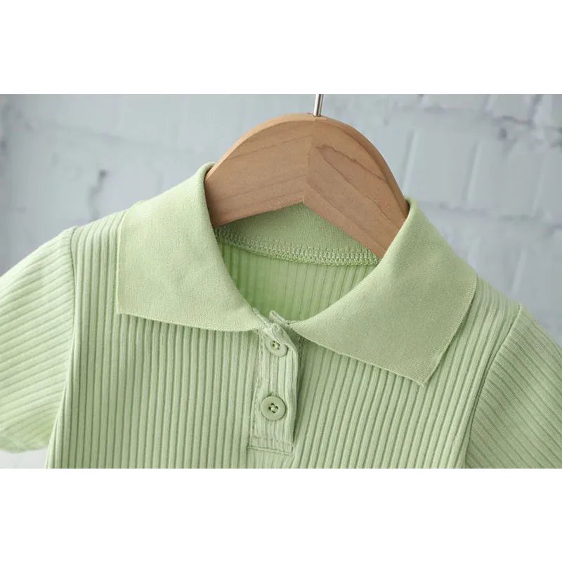 Summer Girls Sweet Sets Baby T - Shirt Stripes Suit Kids - View 5 | SAMAG