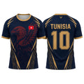 Tunisia Flag Print Jersey Men Outdoor Sports Soccer Training Uniform Men's And Women's Quick Dry Breathable O-neck Short-sleeved