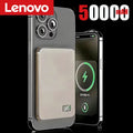 Lenovo 500000mAh Thin Magnetic Wireless Power Bank PD22.5W Fast Charging Portable External Battery for Magsafe For iPhone Huawei