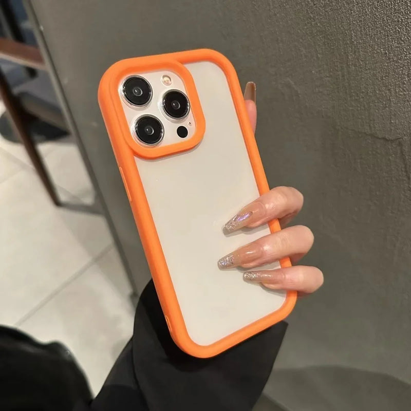 Luxury Transparent Candy Phone Case For iPhone 11 12 13 14 15 16 Pro Max Shockproof Clear Bumper Cases Cover