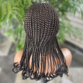 Synthetic Short Cornrows Braided Wig Protective Full Lace Wig with Baby Hair 18 inch Knotless Stitch Braided Wigs With Wavy End