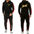 Spring Autumn CAN - AM BRP Logo Print Casual Long Sleeve Hoodies+Jogger Sweatpants Suit Men's Solid Color - View 2 | SAMAG