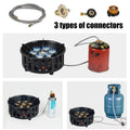21000W 7-Core Camping Stove High-Power Strong Fire Portable Tourist Gas Burner Windproof Electronic Ignition Camping Equipment