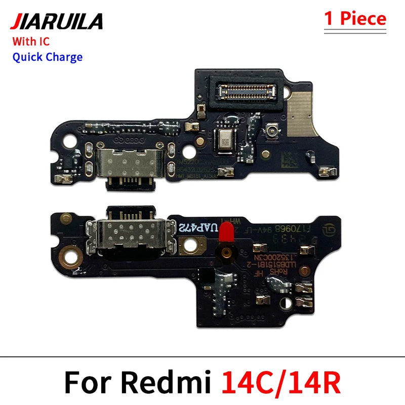 New USB Charge Port Jack Dock Connector Charging Board Flex Cable For Xiaomi Redmi 12 12C 13 13C 14C 15 15C 4G 5G