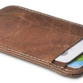 Fashion 100% Genuine Leather Thin Bank Credit Card Case Mini Card Wallet Men Bus Card Holder Cash Change Pack Business ID Pocket
