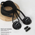 1 Pair Wide Flat Design No-Tie Shoelaces Rotating Buttons Quick-Adjust Quick-Adjust Laces Casual No-Tie Flat Laces Sports Shoes