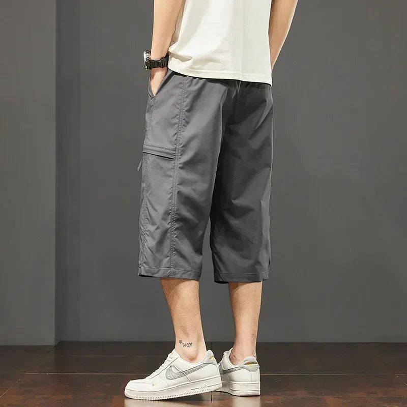 Cargo Shorts Men Working Cropped Pants Summer New Thin Casual Loose Sports Shorts Bermudas Fashion Casual Man Shorts