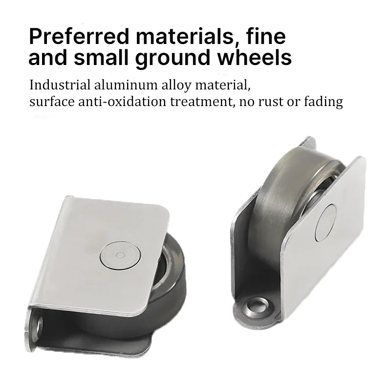 Hidden Sliding Ghost Door Barn Hardware Track Kit - View 4 | SAMAG