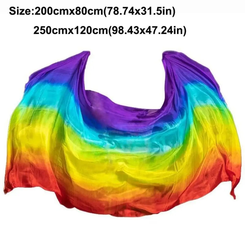 Belly Dance Veils Light Texture Gradient Color Veil Shawls 250cmx120cm Latin Belly Dance Shawls Costumes Accessories